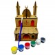 3D Ahşap Camii Boyama Gece Lambası Set 