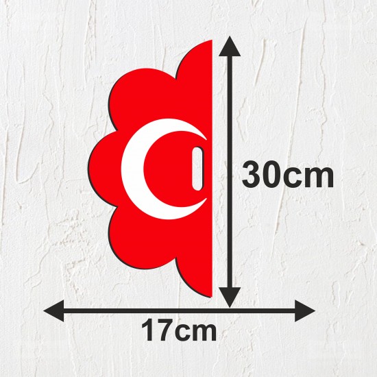 30 cm Kabartmalı Türk Bayrağı Gösteri Panosu – Model5