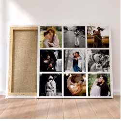 9 Mini Fotoğraflı Kanvas Tablo Kare