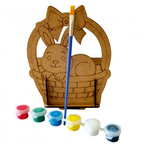 Ahşap Boyama Set Tavşan Sepet Ahşap Boyama Set Tavşan Sepet