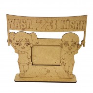 Ahşap Boyama 23 Nisan Çerçeve Model3 NS6 Ahşap Boyama 23 Nisan Çerçeve Model3 NS6