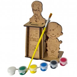 Ahşap Boyama Seti 23 Nisan Atatürk Büst  Model NS9