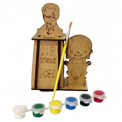 Ahşap Boyama Seti 23 Nisan Atatürk Büst  Model NS10
