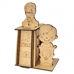 Ahşap Boyama Seti 23 Nisan Atatürk Büst  Model3 NS9