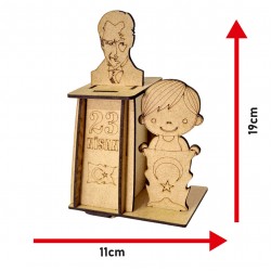 Ahşap Boyama Seti 23 Nisan Atatürk Büst  Model NS9