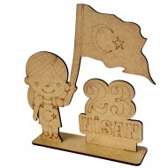 Ahşap Boyama 23 Nisan Figür  Model3 NS1