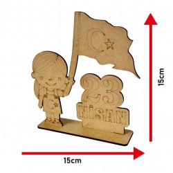 Ahşap Boyama Seti 23 Nisan Figür  Model NS1