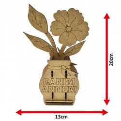 Ahşap Boyama  Anneler Günü Saksı Boyasız 3D Model3