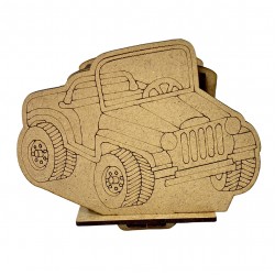 Ahşap Boyama Seti Araba Sade Kalemlik 