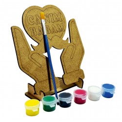 Ahşap Boyama Seti Avuç İçi Canım Babam