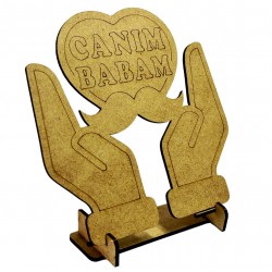 Ahşap Boyama  Avuç İçi Canım Babam