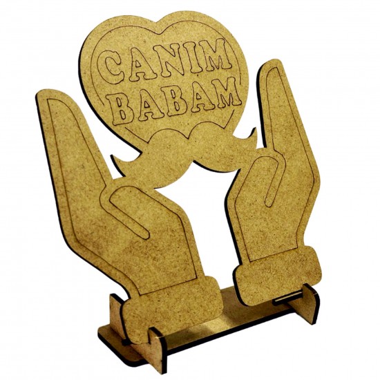 Ahşap Boyama  Avuç İçi Canım Babam