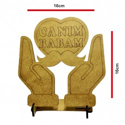 Ahşap Boyama  Avuç İçi Canım Babam