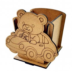 Ahşap Boyama Sade Ayıcık Kalemlik