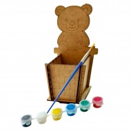 Ahşap Boyama Seti Ayıcık1 Kalemlik