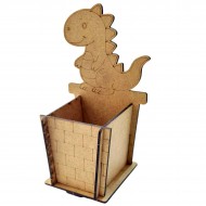 Ahşap Boyama Sade Dinazor Kalemlik