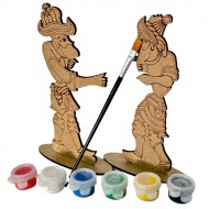 Ahşap Boyama Seti Karagöz Hacivat