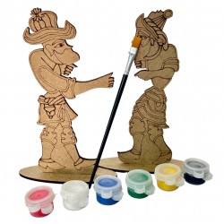 Ahşap Boyama Seti Karagöz Hacivat