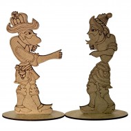 Ahşap Boyama  Karagöz Hacivat