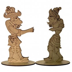 Ahşap Boyama  Karagöz Hacivat