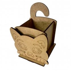 Ahşap Boyama Seti Kedi-2 Sade Kalemlik