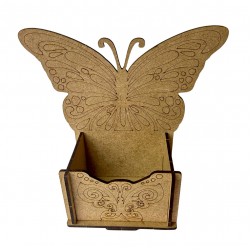 Ahşap Boyama Seti Kelebek Sade Kalemlik