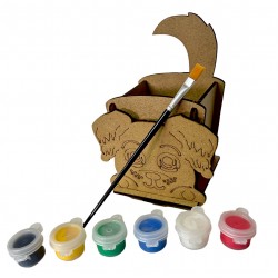 Ahşap Boyama Seti Köpek Kalemlik