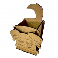 Ahşap Boyama Seti Köpek Sade Kalemlik Ahşap Boyama Seti Köpek Sade Kalemlik