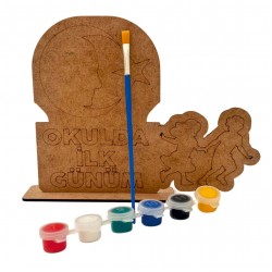 Ahşap Boyama Seti Okulda İlk Günüm Model1