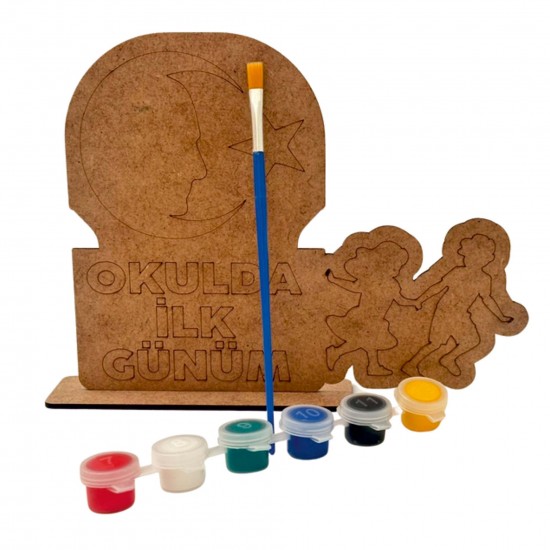 Ahşap Boyama Seti Okulda İlk Günüm Model1 Ahşap Boyama Seti Okulda İlk Günüm Model1