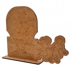 Ahşap Boyama Okulda İlk Günüm Bayrak