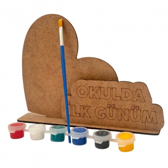 Ahşap Boyama Seti Okulda İlk Günüm Parmak İzi Ahşap Boyama Seti Okulda İlk Günüm Parmak İzi
