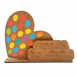 Ahşap Boyama Seti Okulda İlk Günüm Parmak İzi