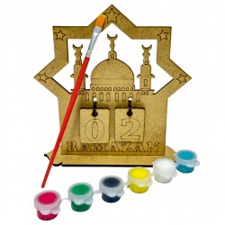 Ahşap Boyama Seti Ramazan Özel Takvim Sayar