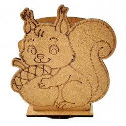 Ahşap Boyama Sade Sincap Kalemlik