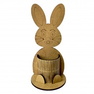 Ahşap Boyama Seti Tavşan Sade Kalemlik Ahşap Boyama Seti Tavşan Sade Kalemlik