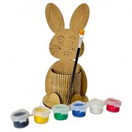 Ahşap Boyama Seti Tavşan Kalemlik