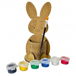 Ahşap Boyama Seti Tavşan Kalemlik