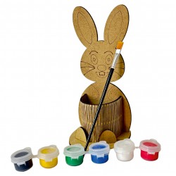 Ahşap Boyama Seti Tavşan Kalemlik