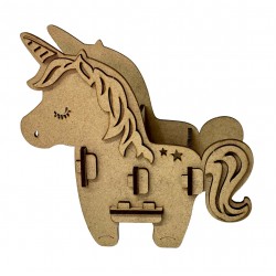 Ahşap Boyama Seti Unicorn Sade Kalemlik