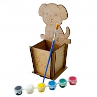 Ahşap Boyama Seti Yavru Köpek Kalemlik