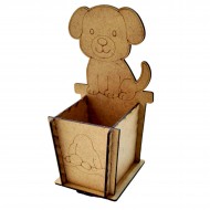 Ahşap Boyama Sade Yavru Köpek Kalemlik