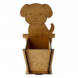 Ahşap Boyama Sade Yavru Köpek Kalemlik