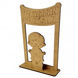 Ahşap Boyama  Yaşasın 23 Nisan  Model3 NS4