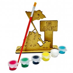 Ahşap Boyama Seti Çanakkale 18 Mart Bayrak 