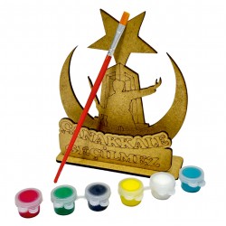 Ahşap Boyama Seti Çanakkale Zaferi Ay Yıldız 