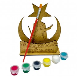 Ahşap Boyama Seti Çanakkale Zaferi Ay Yıldız 