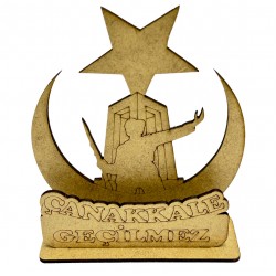 Ahşap Boyama Çanakkale Zaferi Ay Yıldız 