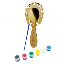 Ahşap Boyama Seti Çerçeve Anneler Günü Ayna 