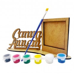 Ahşap Boyama Seti Çerçeve Canım Annem 12